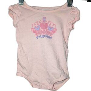 🐲3 FOR $9🦄 Miniwear Short Sleeve Princess Crown Puff Bodysuit Onesie One Piece